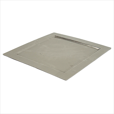 Platzteller chrom eckig_side